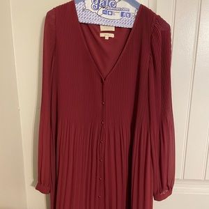 Sezane pleated dress sz 36